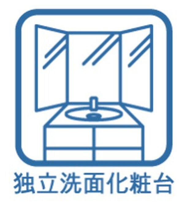 【洗面台】三面鏡付洗面化粧台