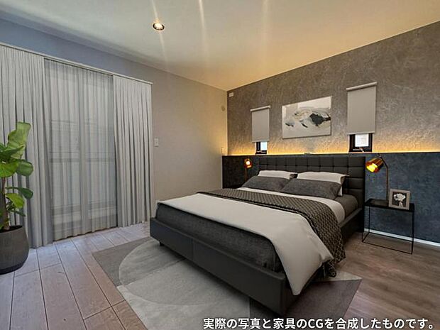 【主寝室【8号地】(2024年3月撮影)】主寝室と廊下から使用できるW.I.C。収納もしっかりかつ周れる導線は人気です。