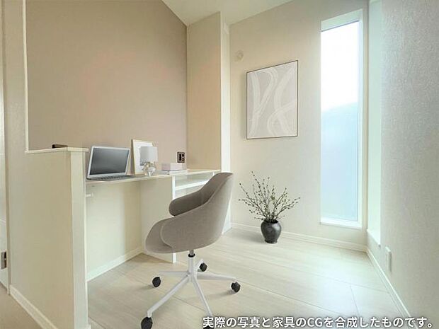 【ユーティリティ【6号地】(2025年6月撮影)】書斎や勉強スペースなど家族の成長と共に変化するゆとりの空間