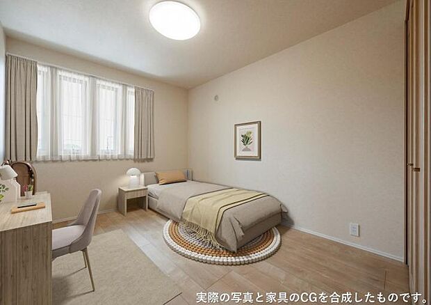 【洋室【75号地】(2026年8月撮影)】子ども部屋や書斎、ゲストルームとして活用しやすい洋室。
