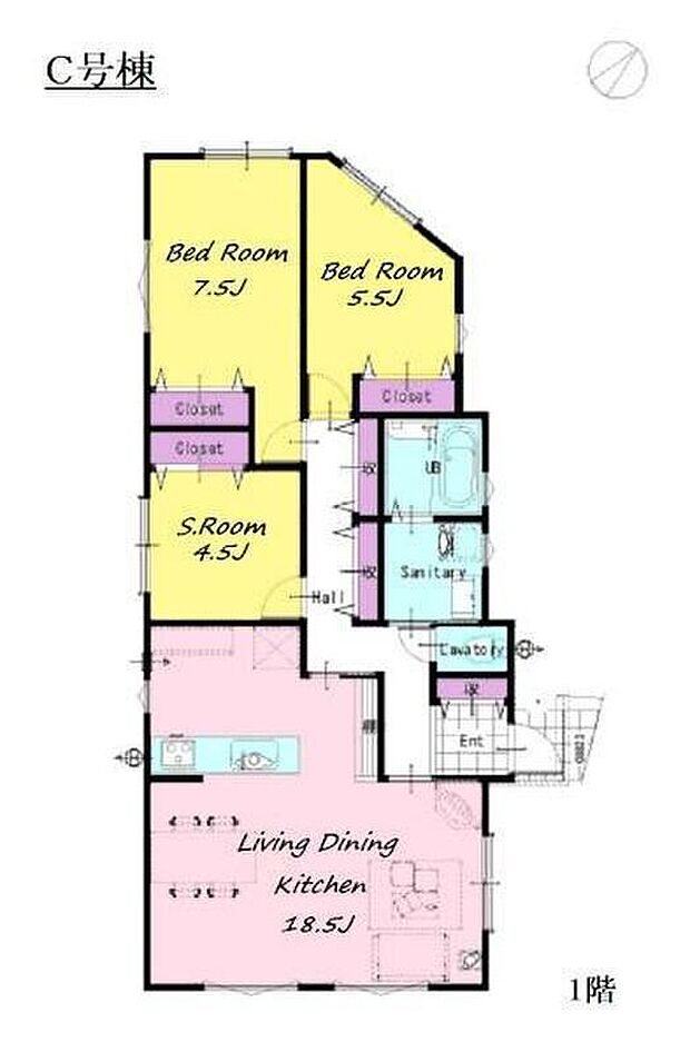 平屋建の建売は市場的に見て、とても少ない物件になります。