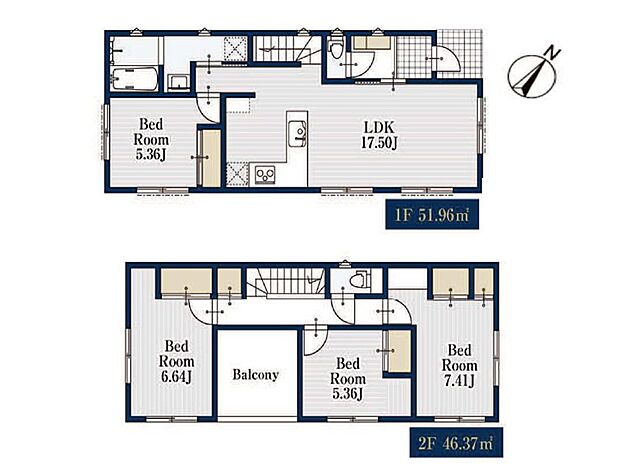 【4LDK】17.5帖のゆったりLDK!