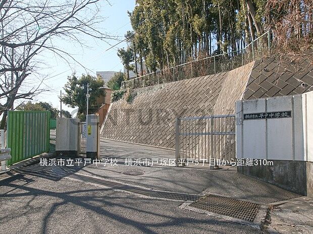 横浜市立平戸中学校(約310m)