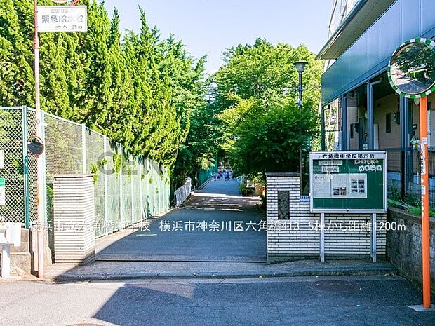 横浜市立六角橋中学校（約1,200m・徒歩15分）