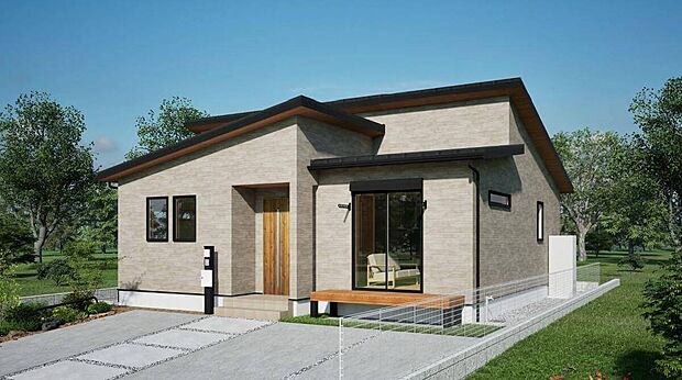 内装とテイストを合わせてウッドをアクセントに使い、内外間の統一性を大切にしました