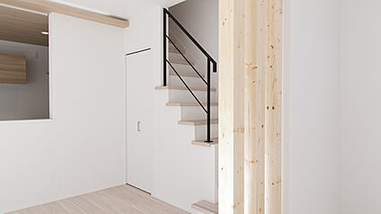 ひな階段・アイアン手摺