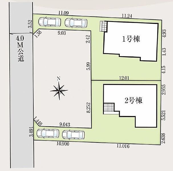 第一種低層住居専用地域で落ち着いた住環境です。道路との接道部分は隅切りがあり車庫入れラクラク♪