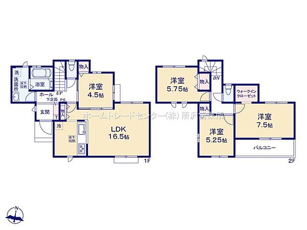 (B号棟)、4LDK、土地面積148.55m2、建物面積95.01m2