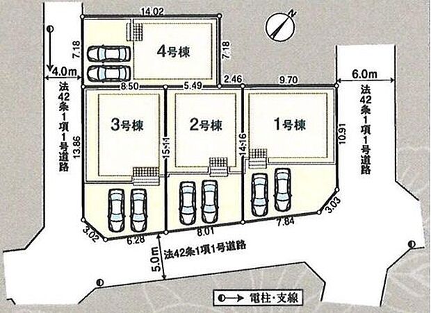 広めの敷地で開放感のあるお住まいです！全棟カースペース並列２台分！国道にアクセスしやすく、お車のお出かけも快適です♪