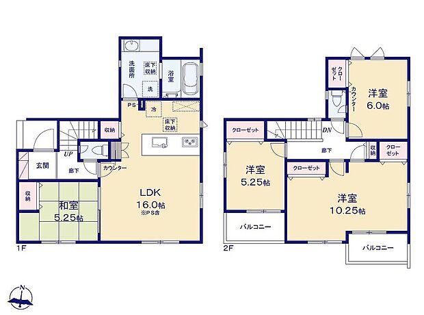 (1号棟)、4LDK、土地面積152.39m2、建物面積103.5m2