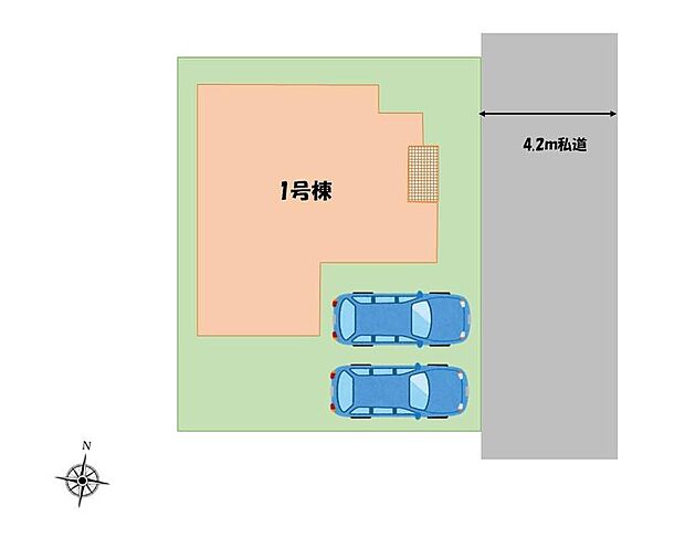 周辺は第一種低層住居専用地域で落ち着いた住宅街です。カースペース並列２台分！国道にアクセスしやすくお車のお出かけも快適です。三井アウトレットパーク入間・コストコまで車で約７分♪