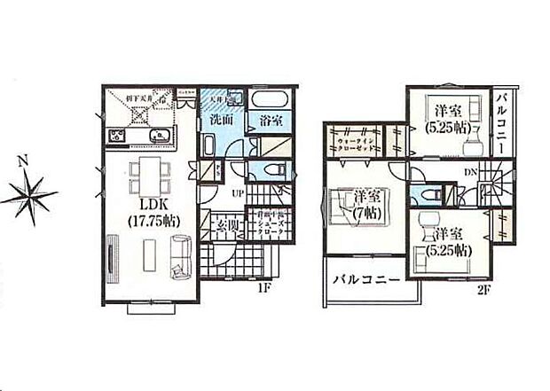 (８号棟)　3LDK、土地面積116.79m2、建物面積93.36m2