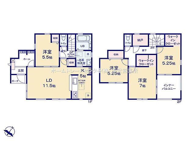 【4LDK+S】☆ウォークインクローゼット2か所☆
2階は収納たっぷり♪WICの他ストレージルームもご用意しました!大容量の収納で家具を減らすことができますね。お片付けが苦手な方でもすっきりお住まいいただけます♪