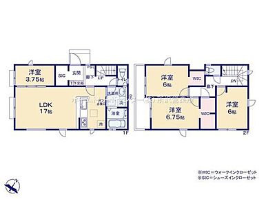 ☆収納豊富なお住まい☆
玄関にはベビーカーやアウトドア用品の収納に最適な大容量シューズクローク！２階居室には２か所のウォークインクローゼット付き！家具を減らしてすっきりお住まいいただけます♪ 