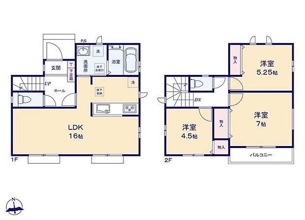 【3LDK】☆水廻り集中設計☆
水廻りを集約させた効率的でストレスのない家事動線!スムーズに家事が捗ることで、団らんタイムがますます充実しそうです♪