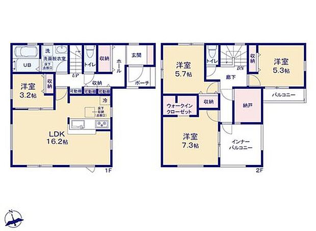 【4LDK+S】☆開放感のある三方角地☆
周囲を道路に囲まれた開放的な立地。通風採光良好です!どのお部屋でも陽射しを取り込むことができ気持ちよくお過ごしいただけます♪