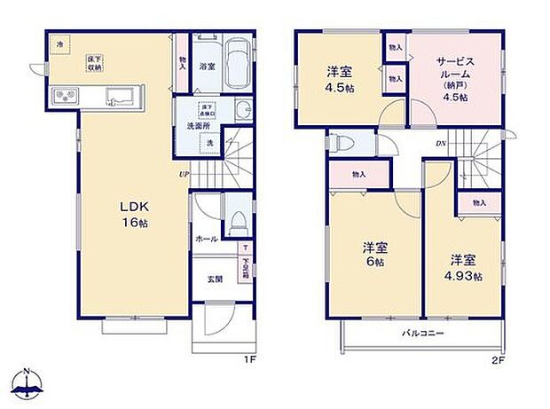 【3LDK+S】☆リビングイン階段の住まい☆
帰宅したら家族が必ず顔を合わせて欲しい。そんな思いをこめたリビングイン階段。毎日大切な家族とのコミュニケーションがとれる家族想いの間取りです。