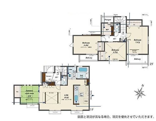 【4LDK】☆アイランドキッチン採用☆２WAYに出入り可能なアイランド型は、気軽にキッチンに立ち寄れるのでご家族とコミュニケーションしやすいですね。キッチン横には可動棚付きの収納があり便利です！
