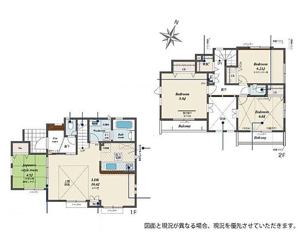 【4LDK】☆吹き抜けのあるリビング☆吹き抜けの高窓から降り注ぐ光がリビングを明るくします☆季節や時間帯に左右されず日光を取り込むことができます。天井が高く開放的な空間が広がり、ゆったりとくつろげますね♪