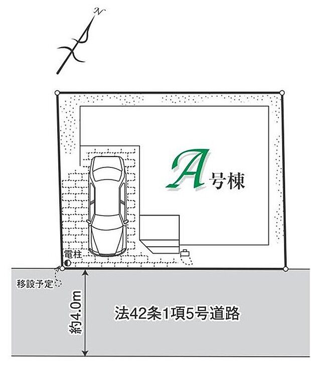 【全体区画図】南東道路につき日当たり良好です♪カースペース1台分ございます。