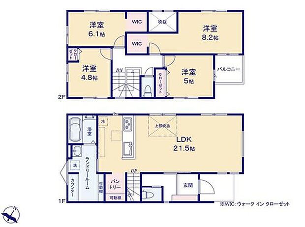 【4LDK】☆吹き抜けのあるLDK☆
21.5帖の大空間LDK!ご家族でインテリアのレイアウトを考えるのも楽しみになりそうです。吹き抜けが空間に開放感をプラスします♪