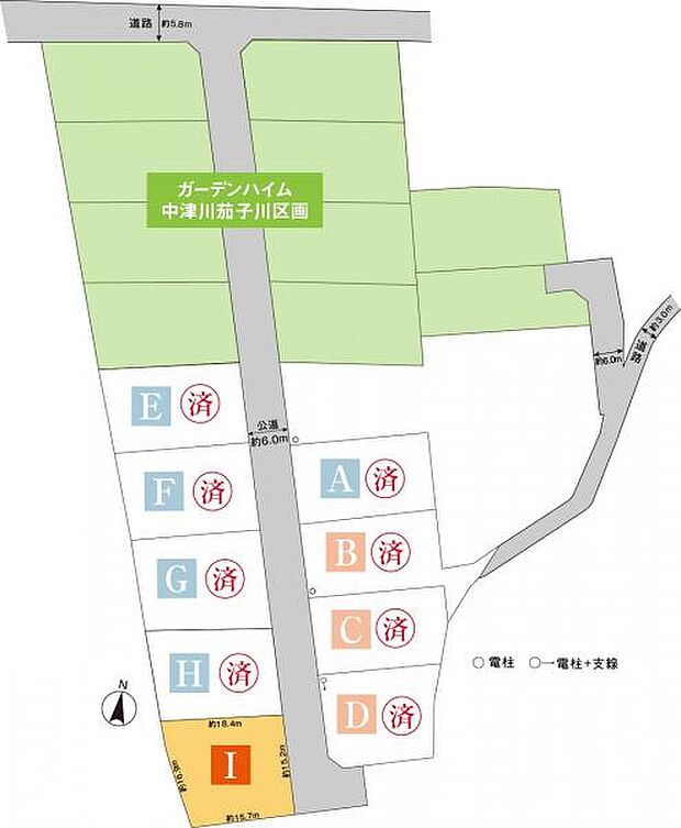 【区画図】全19区画の大型分譲地です。