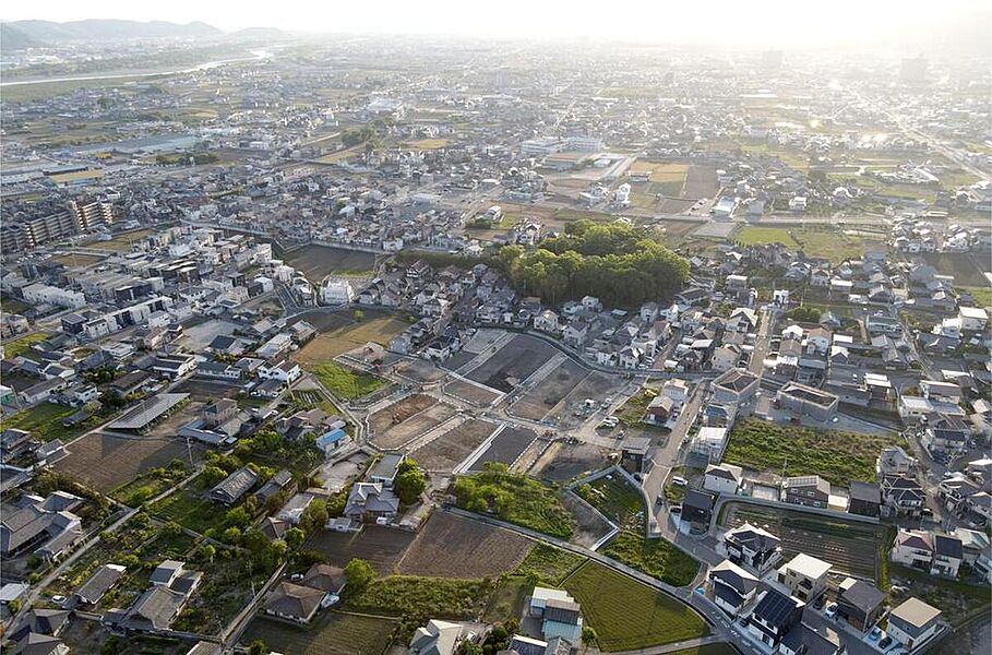 【上空から見た現地】