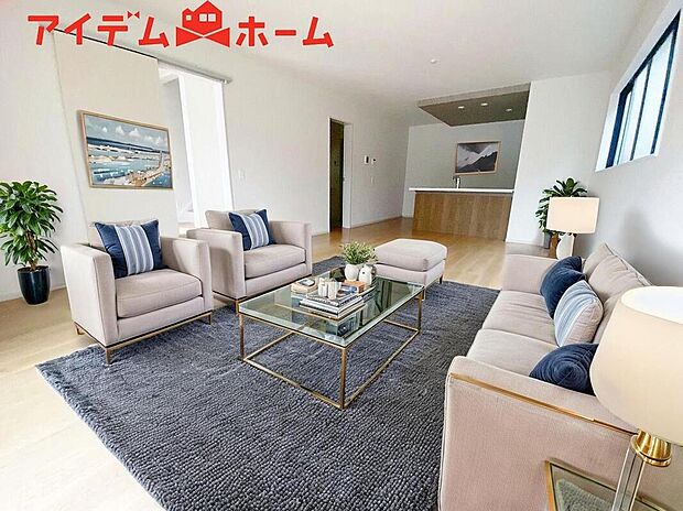 【リビング】本画像はCGで作成されており、実際に現地に家具は置かれておりません。