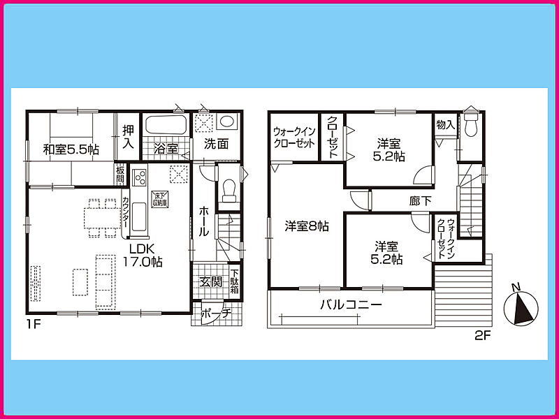 2号棟　間取図