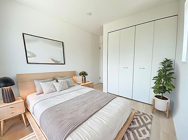 【1号棟】(本画像はCGで作成されており、実際に現地に家具は置かれておりません。)