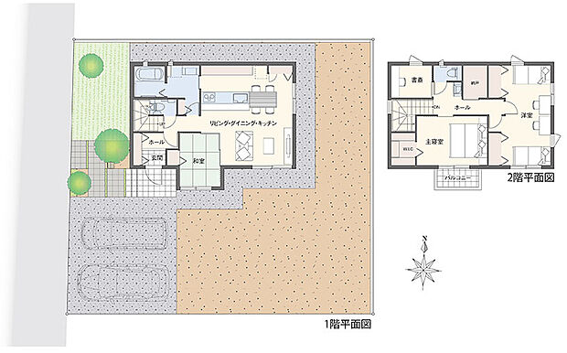 【4LDK+ウォークインクローゼット】2階の洋室は将来的に分割可能