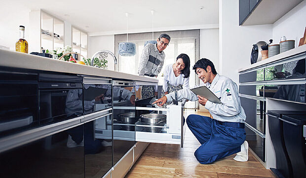 【安心の60年長期サポートシステム】業界最長クラスの60年長期サポート。
定期診断で、末永く暮らしをサポート
させていただきます。