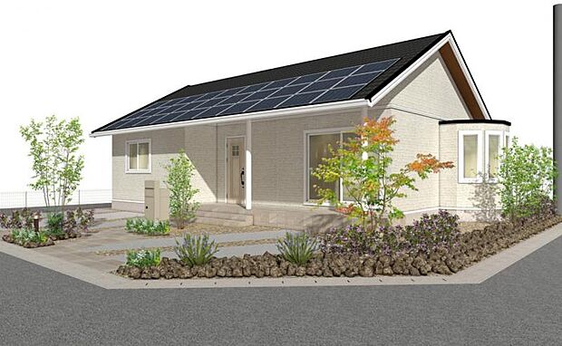 F棟完成イメージ※完成予想図（CG）です。形状・色彩・植栽等は実際とは異なる場合があります。建物の色調や質感、外構の植栽等、実際とは異なる場合がありますのでご了承のほど、宜しくお願いいたします。