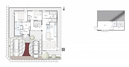 C棟間取図／記載の自動車は価格に含まれません。 