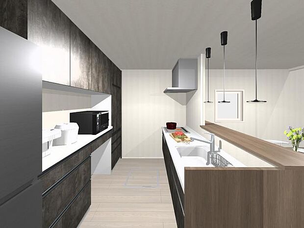 【A棟】キッチンイメージパース