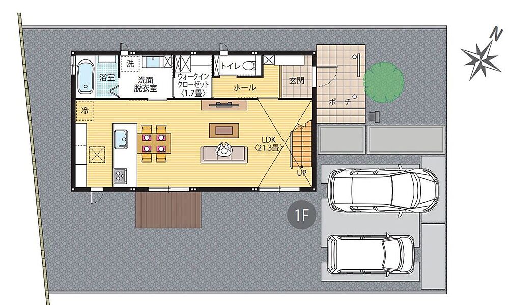 1階間取り図（車、調度品は含まれません）