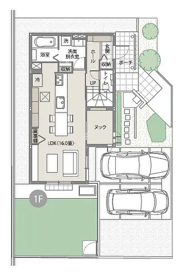 【3LDK】※間取りにある家具、調度品、植栽、自動車は価格に含まれません