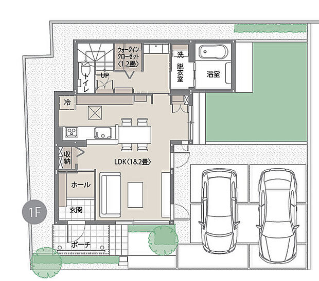 【3LDK】「あったらいいな」を形にした使いやすい間取り。キッチンと洗面室が近く、家事もスムーズに進みます。1.2畳のWICで収納もしっかり確保でき、すっきり暮らせる住まいです。