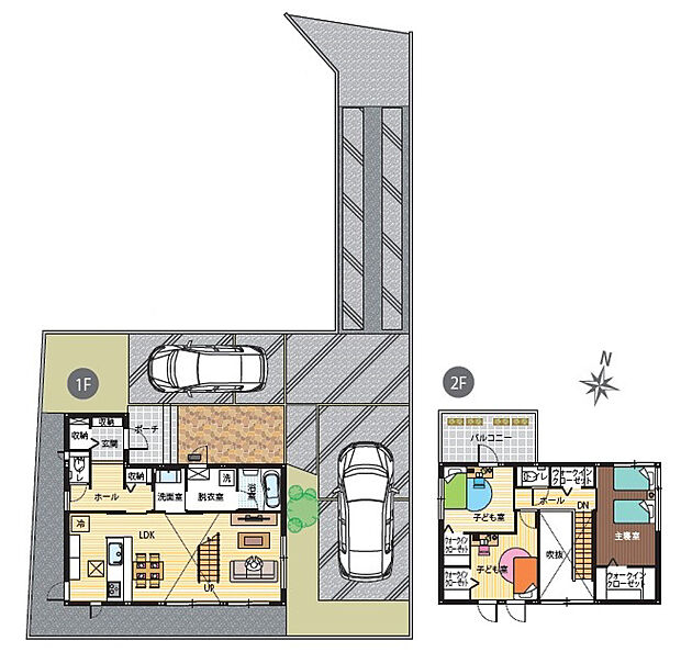 【3LDK】※間取りに表示のある家具、調度品、植栽、自動車は価格に含まれません。
