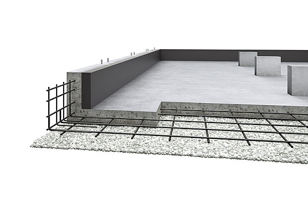 【ベタ基礎※写真は鉄骨系】液状化に強い、建物を面で支えるベタ基礎。