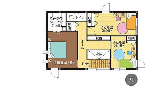 【3LDK】主寝室にはウォークインクローゼットを完備！
季節物の洋服や大きなスーツケースなども収納できる！
洋服を探す手間が減り、コーディネートもしやすい◎