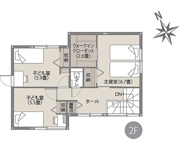 【3LDK+タタミスペース】※間取りにある家具、調度品、植栽、自動車は価格に含まれません
