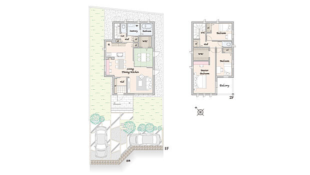 【4LDK＋ウォークインクローゼット】※外構・植栽は実際と異なる場合があります。自動車、自転車は販売価格に含まれません。間取りに記載された家具類は一部を除き販売価格に含まれません。