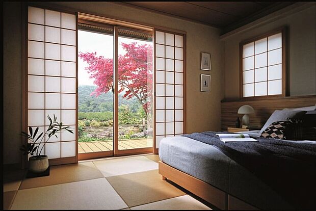 【【参考インテリア】】旅館にいるような気持ちにさせてくれる和室。
※お客様のご希望に合わせてインテリアコーディネーターがご提案します