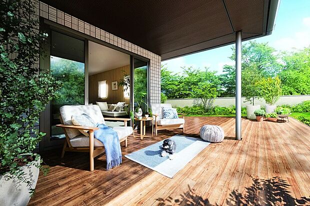 【【参考インテリア】】広々デッキで趣味の時間を。※お客様のご希望に合わせてインテリアコーディネーターがご提案します