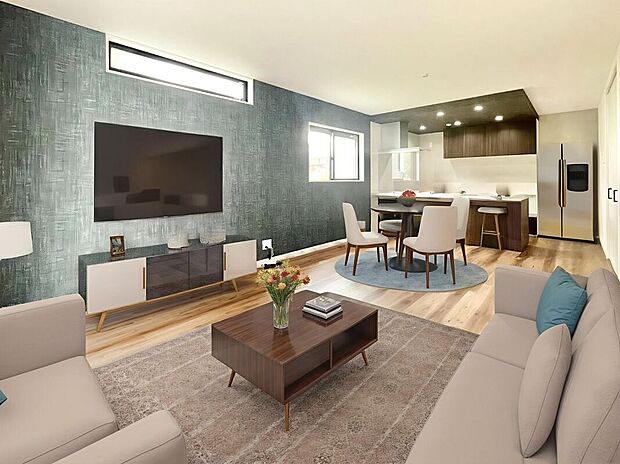 明るく広々と感じていただけるような間取り設計。家具を併せてご購入していただくことも可能です