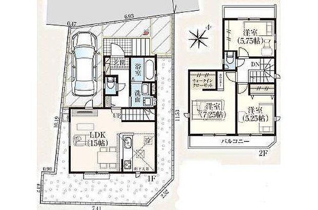 5480万円、3LDK+S(納戸)、土地面積100.95m2、建物面積80.32m2 15帖のLDKは、家族の繋がりを大切にする「リビングイン階段」を採用 。