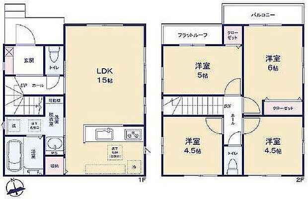 【4LDK】図面と異なる場合は現況を優先。