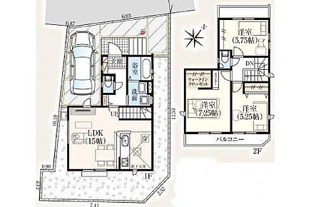 15帖のLDKは、家族の繋がりを大切にする「リビングイン階段」を採用 。キッチンからはリビング全体を見渡せるため、お料理中も小さなお子様を見守れる安心の設計です 。 