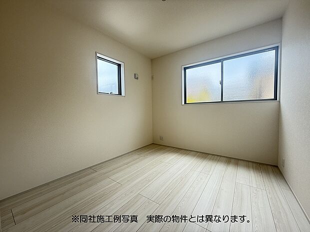 【洋室】子供部屋として使える洋室です♪同社施工例写真 色・仕様は実際の物件とは異なります。